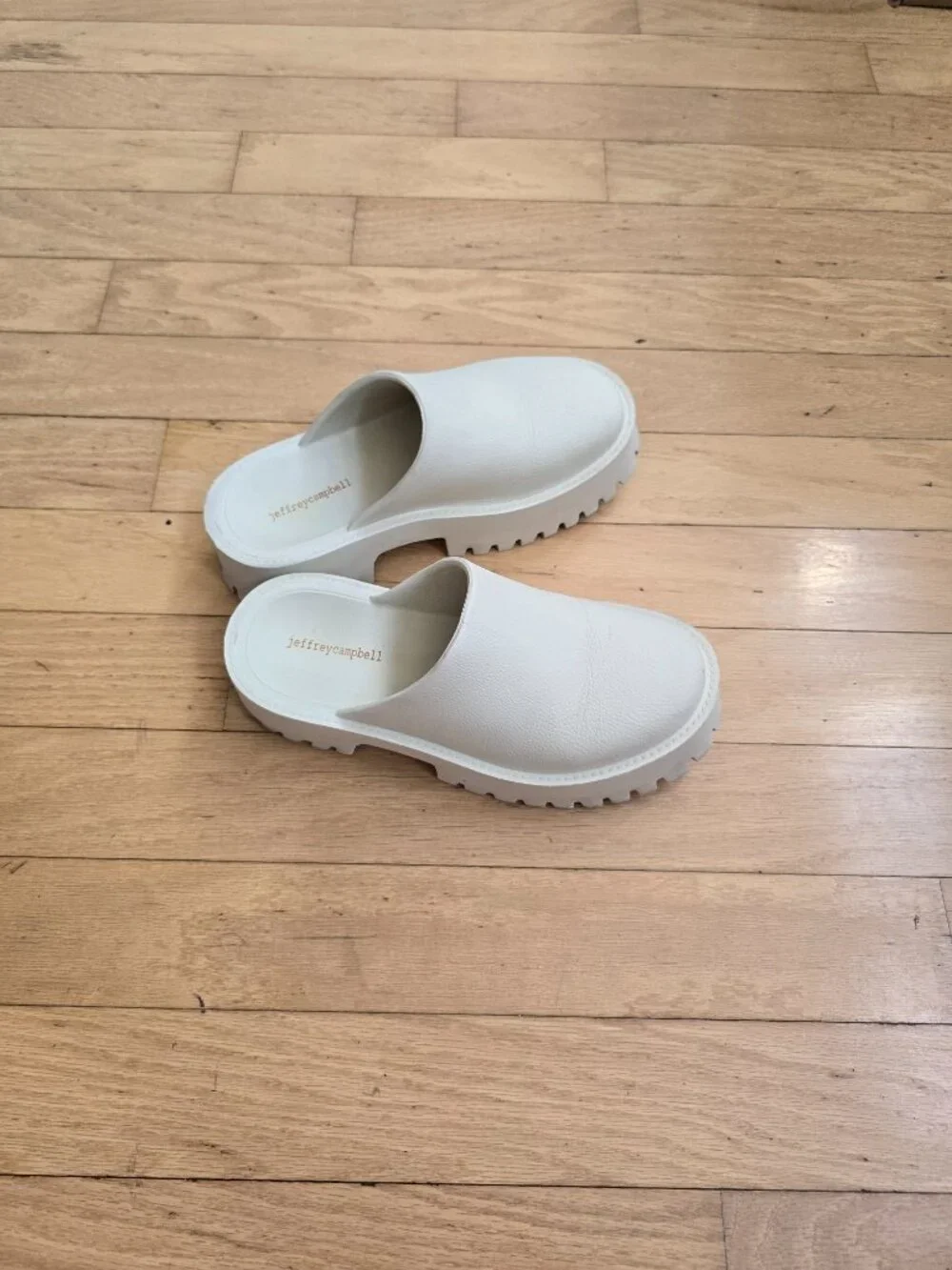 Jeffrey Campbell | Centi  Cream Monochrome EVA Platform Mules WMS 9
